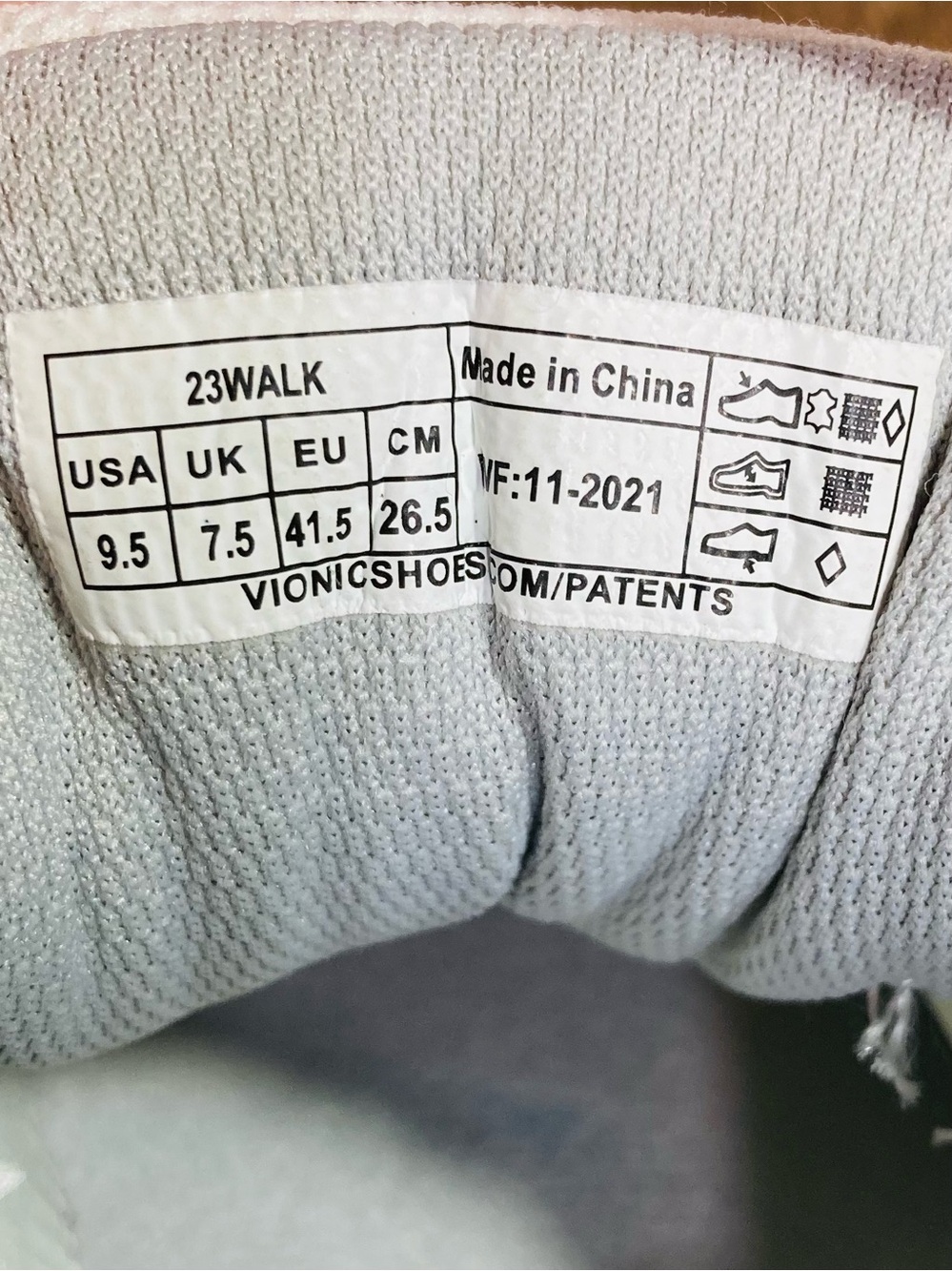 Vionic 23 Walk Leather Sneaker Women’s Size 9.5 White/Grey - Picture 11 of 11